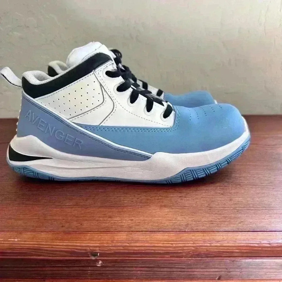 Avenger Work Boots Reaction Mid CN A811 Men's Size 8.5 White Blue Black - Picture 3 of 13